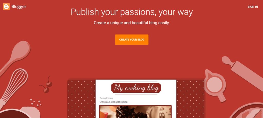 blogger.com free blogging site
