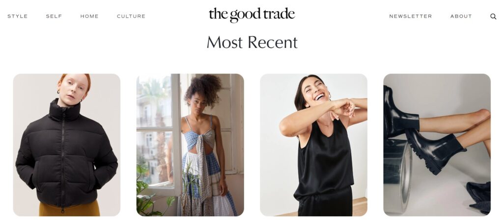 Womens Lifestyle Blog. The Good Trade.