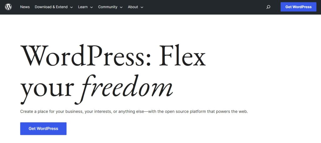 wordpress.org free blogging site